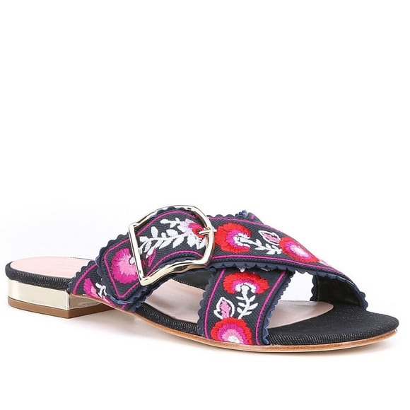 kate spade Shoes - Kate Spade NY Faris Floral Embroidered Slides